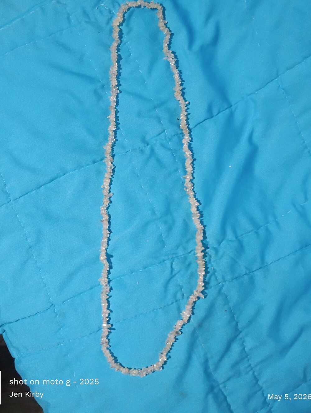 Vintage Clear Glass "Rock Candy" 32" Necklace